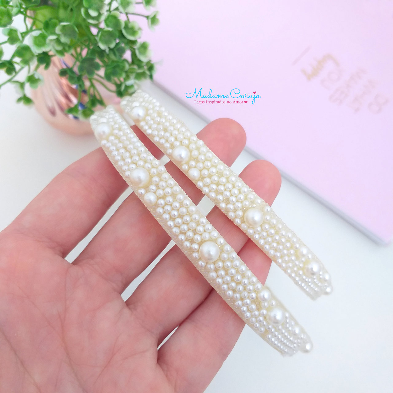 tiaras de perola para bebe