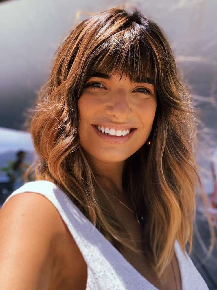 tipos de franja para cabelo ondulado