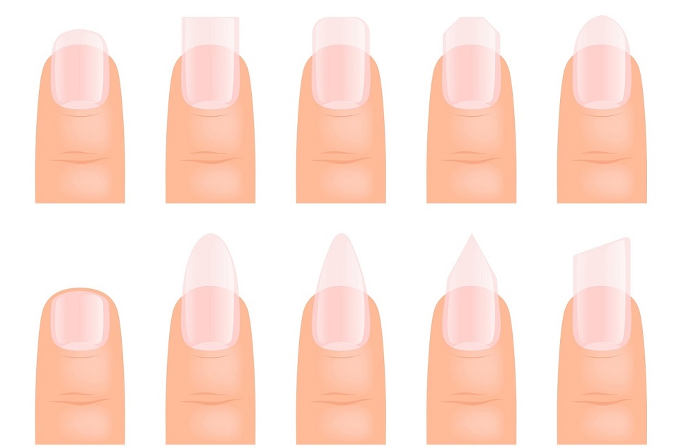 formatos de unhas para dedos curtos