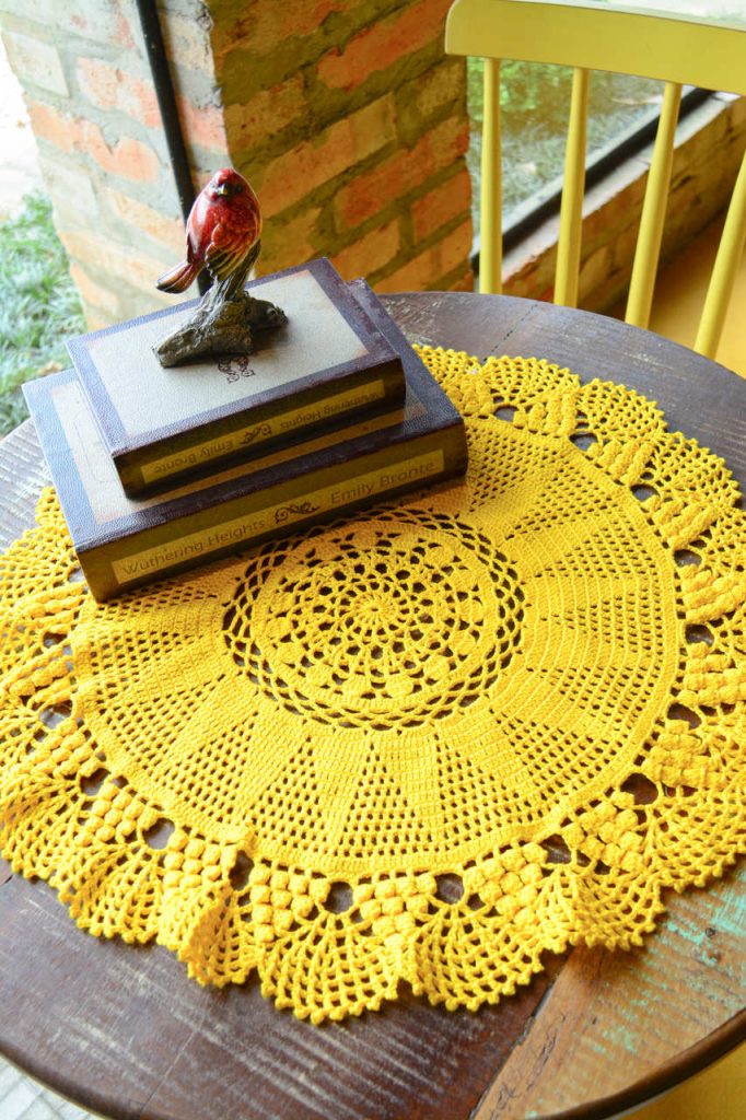 toalha de croche redonda simples