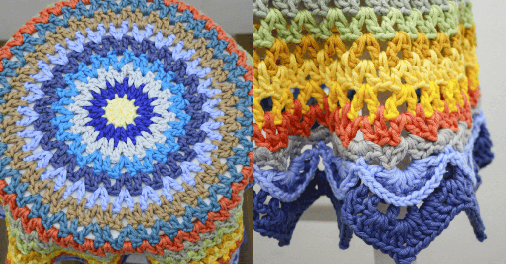 toalhinhas croche coloridas grafico