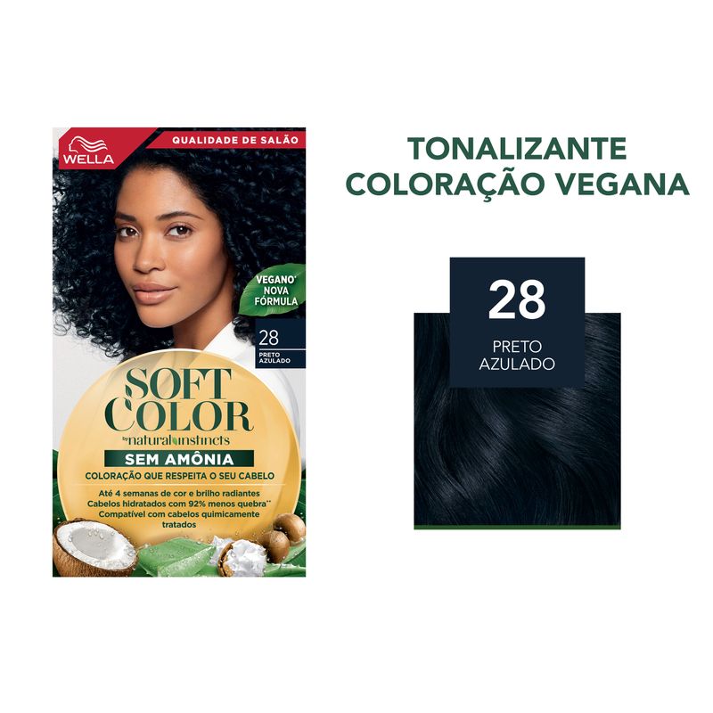 Máscara pigmentante preto azulado