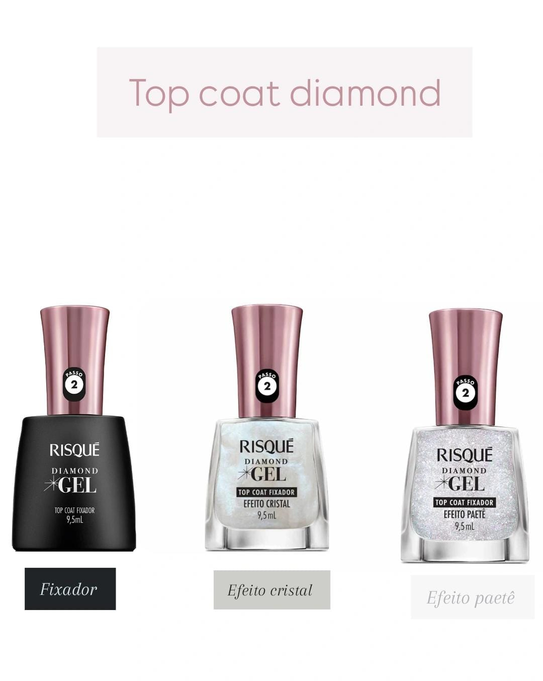 top coat para unhas postiças