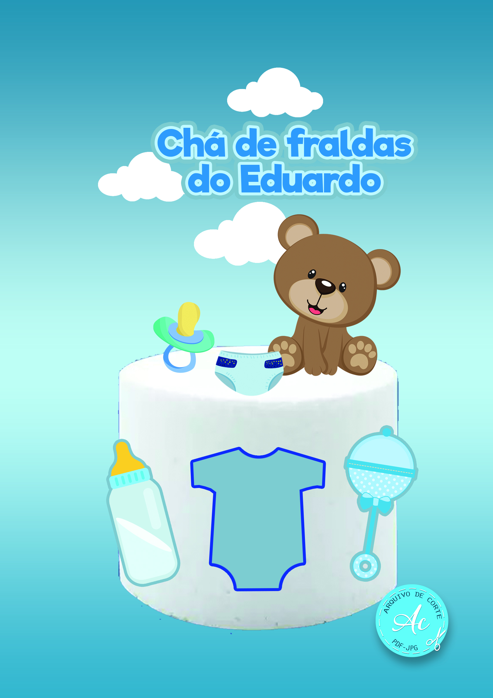 Inspirações de Topos de Bolo para Chá de Bebê: Ursinhos, Elefantinhos e Mais