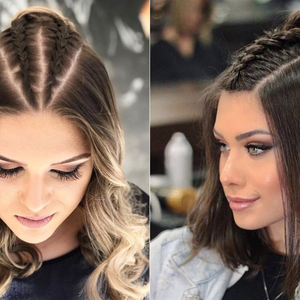 como fazer trança em cabelo curto
