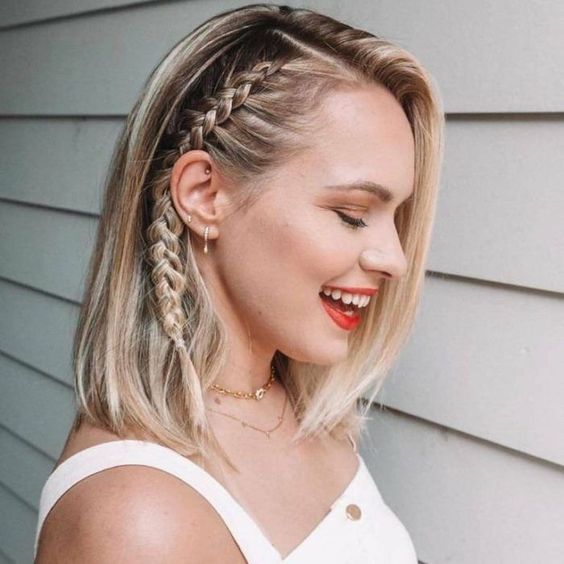 trança em cabelo chanel