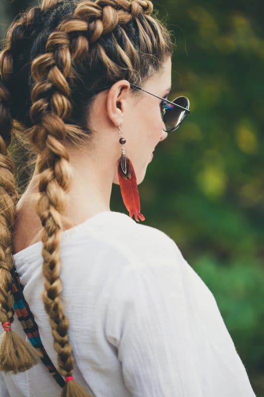 trança em cascata cabelo liso