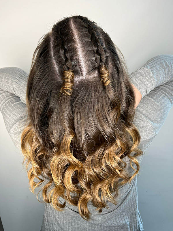 trança solta cabelo longo