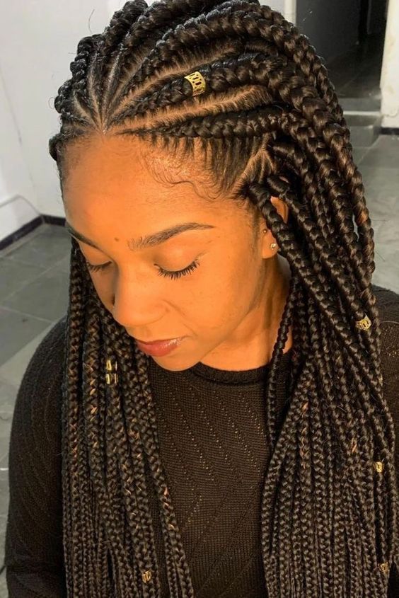 box braids pontas soltas