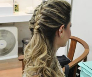 trança solta cabelo cacheado