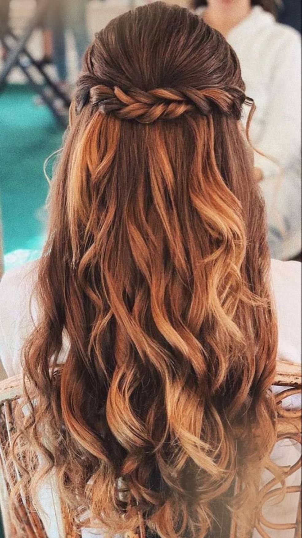 trança solta cabelo cacheado