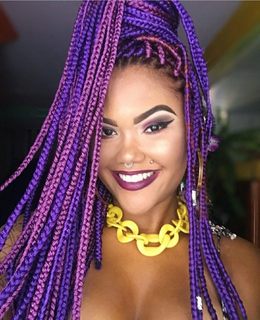 tranças box braids diferentes