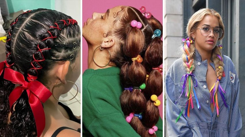 ideias de tranças para festa junina com fitas