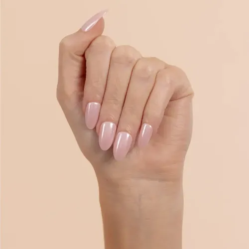 unha almond rosa claro