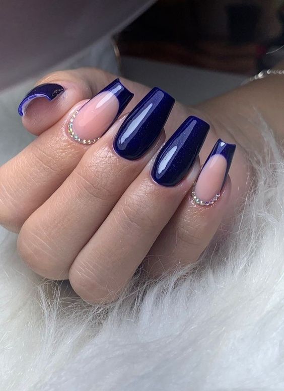unhas de gel com glitter
