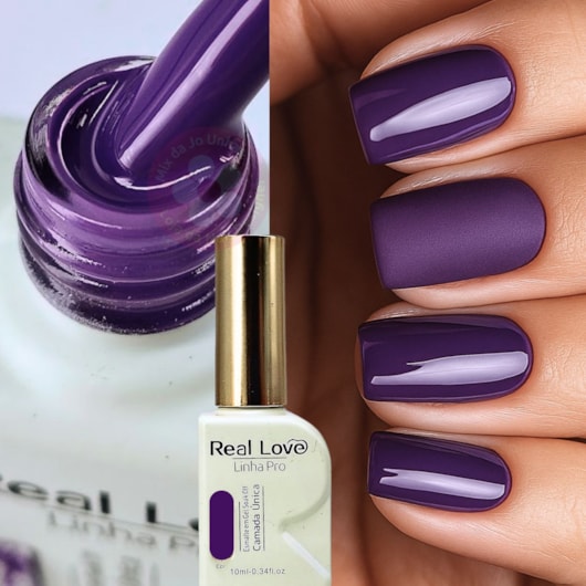 unhas de gel roxo místico