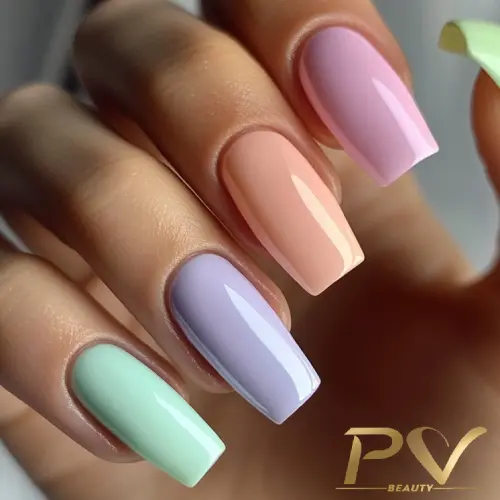 unha decorada com 2 cores