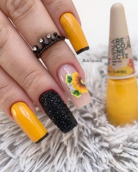 Tutorial completo: Unhas de girassol passo a passo