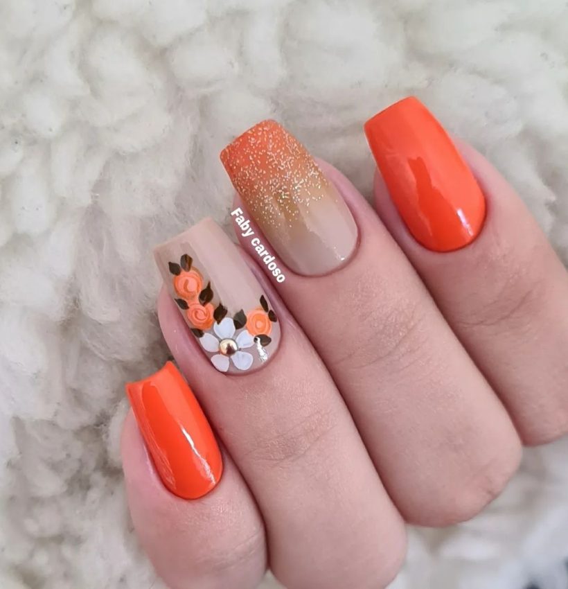 Significado do girassol na nail art: Felicidade e positividade