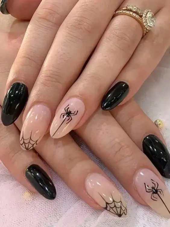 ideias unhas decoradas halloween simples e fáceis