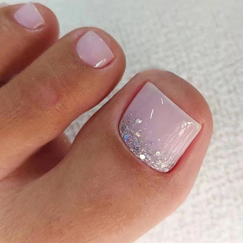 Glitter por baixo da francesinha (brilho profundo)