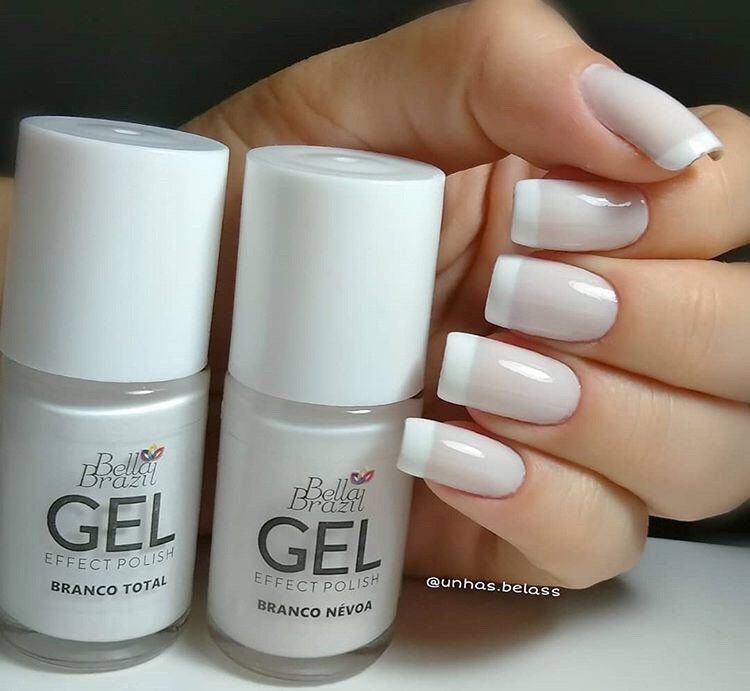 unha em gel bailarina francesinha