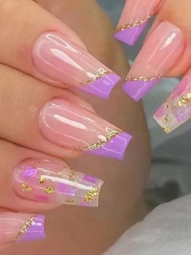 unha de gel formato oval