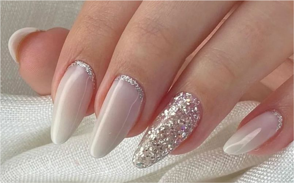unha noiva minimalista gel