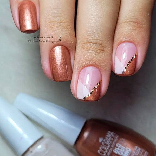 ideias de unhas pequenas decoradas simples