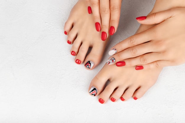 preço esmalte unha vermelha pé