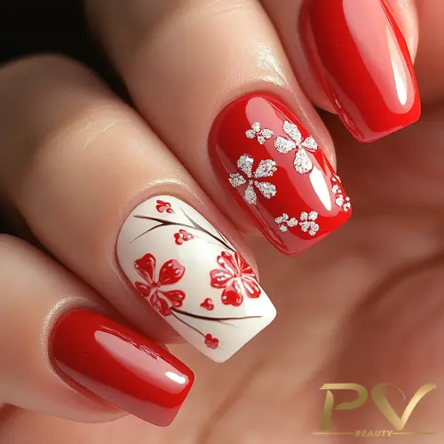 unhas vermelhas compridas