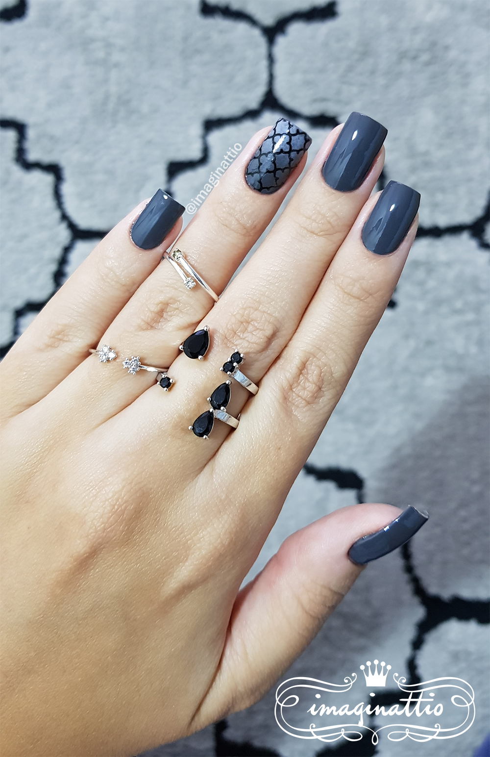 como fazer degradê cinza nas unhas