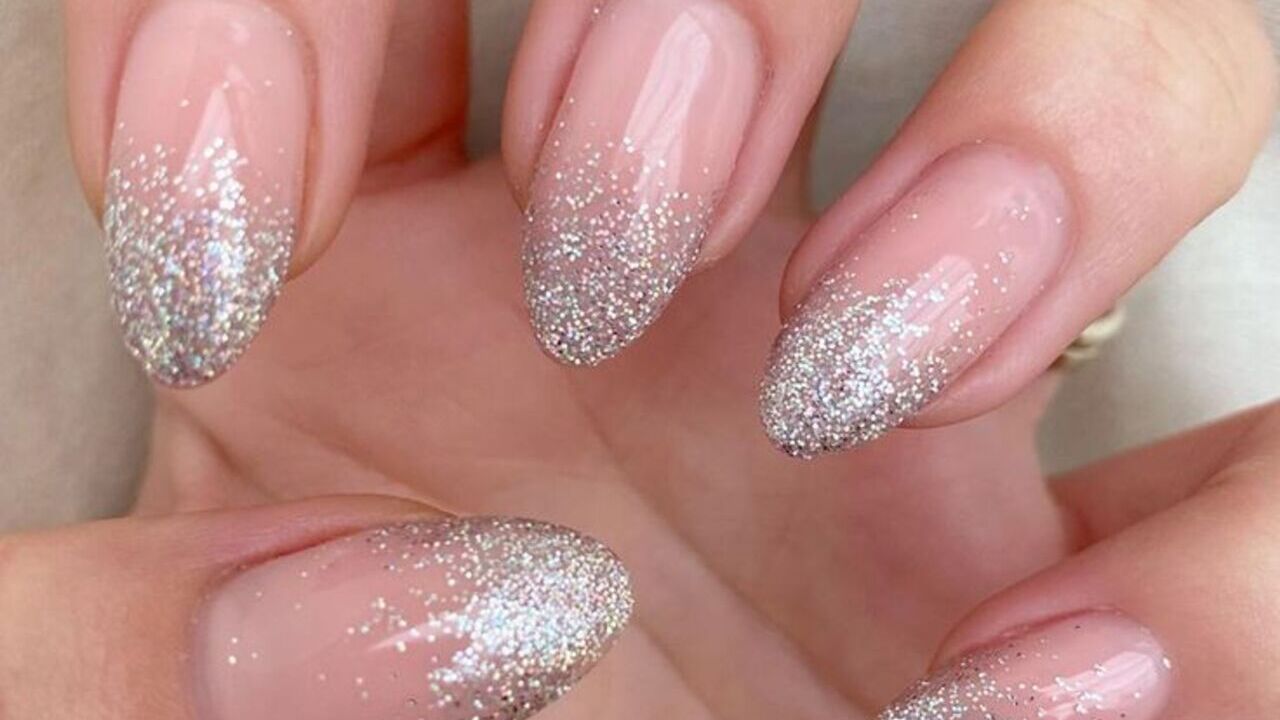 unhas com brilho
