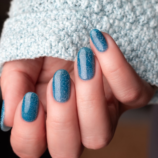 unhas com brilho