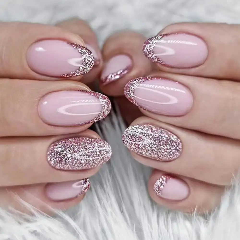 inspiração unhas com brilho para festas