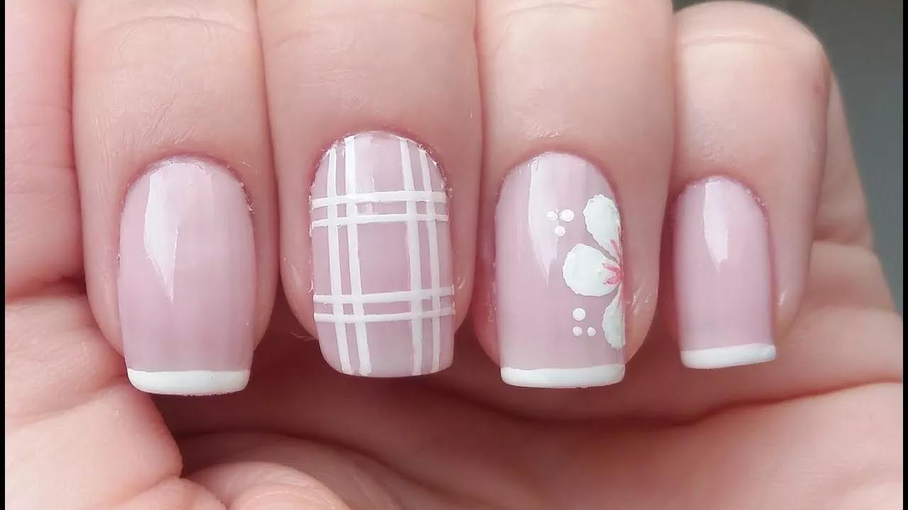 Ombré branco em unhas