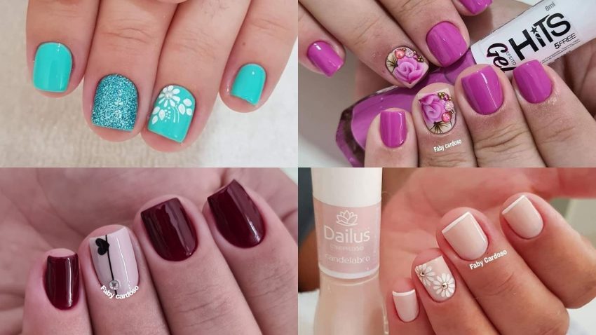 unhas curtas simples e bonitas