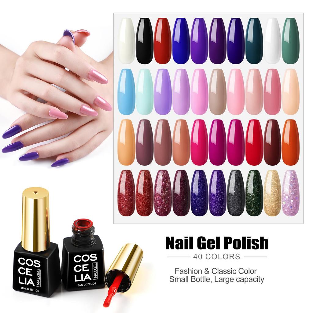 unhas de gel cores escuras