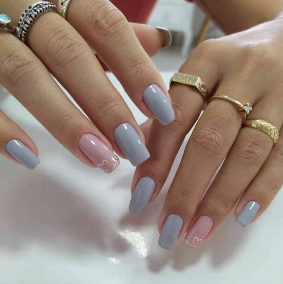 unhas de gel minimalistas