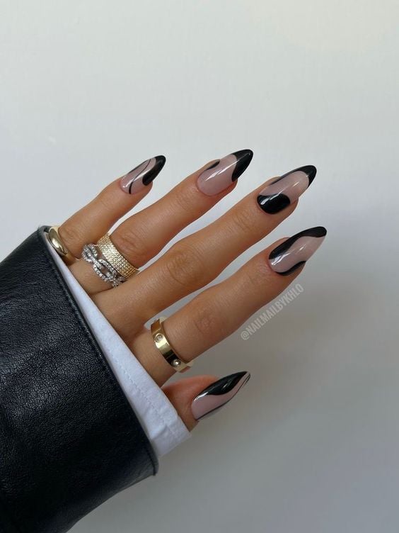 unhas de gel terracota