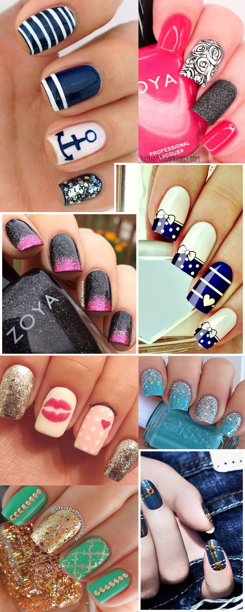 unhas de gel decoradas