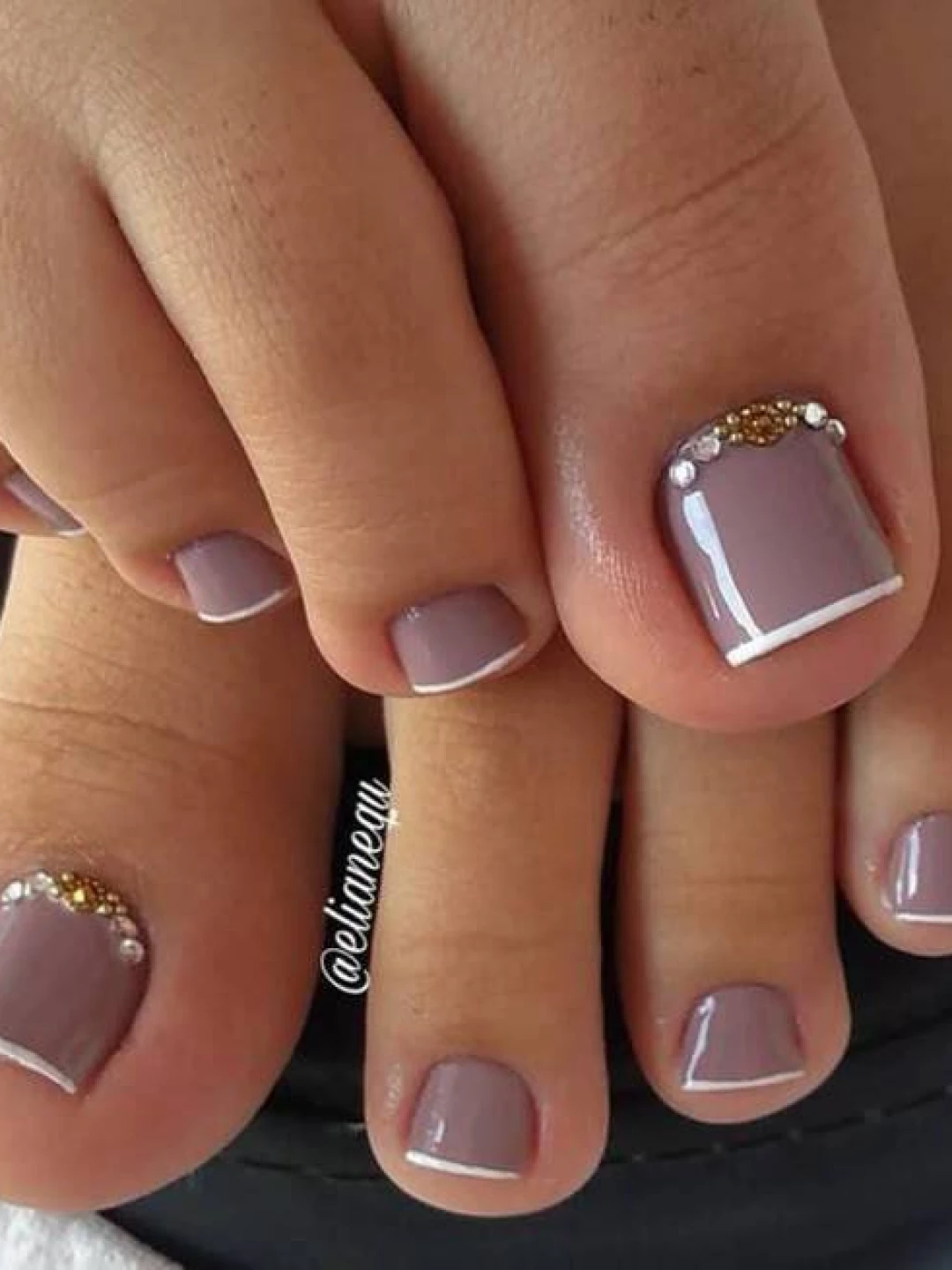 ideias unhas decoradas pé simples
