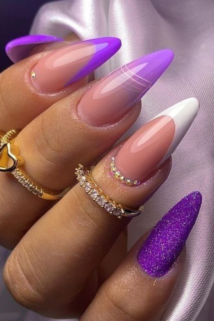 unhas decoradas roxo
