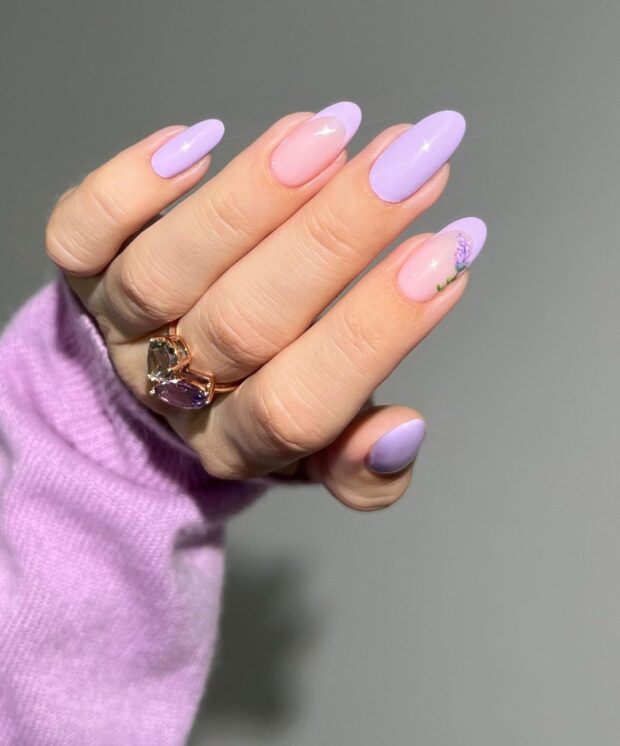 unhas decoradas roxo