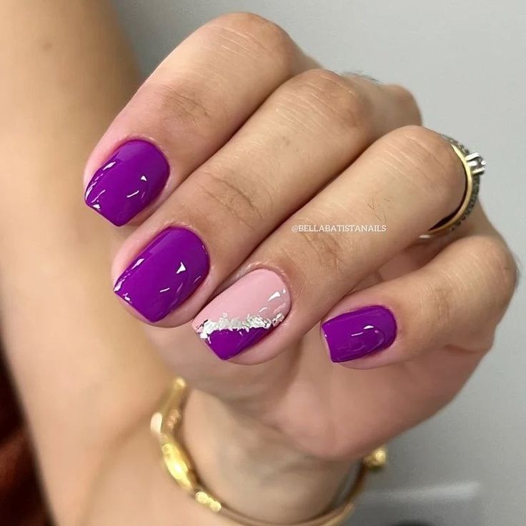 unhas decoradas roxo