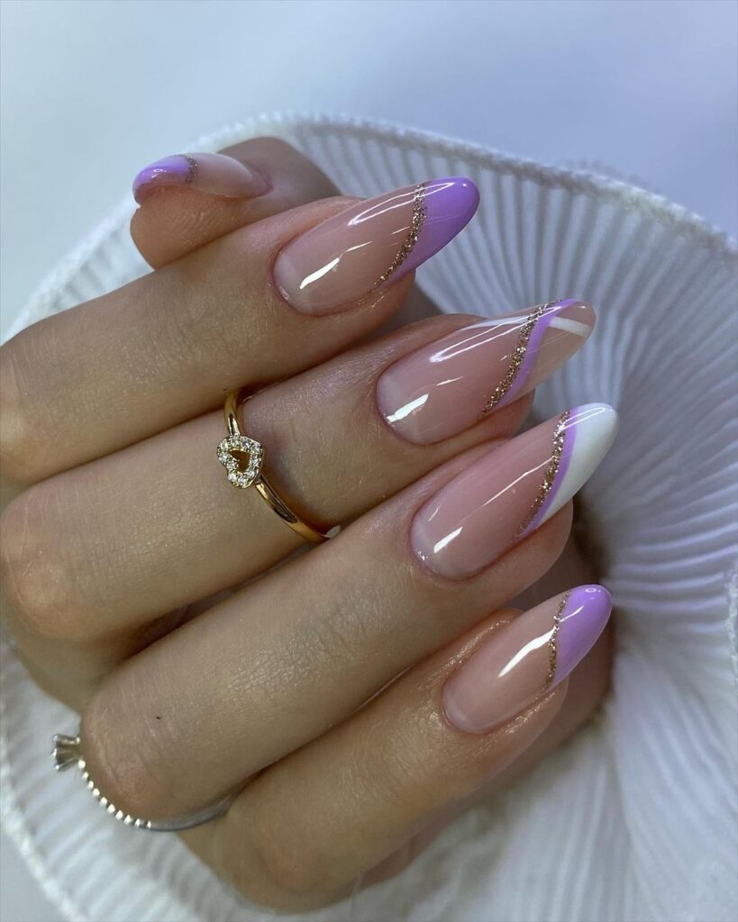 unhas decoradas roxo