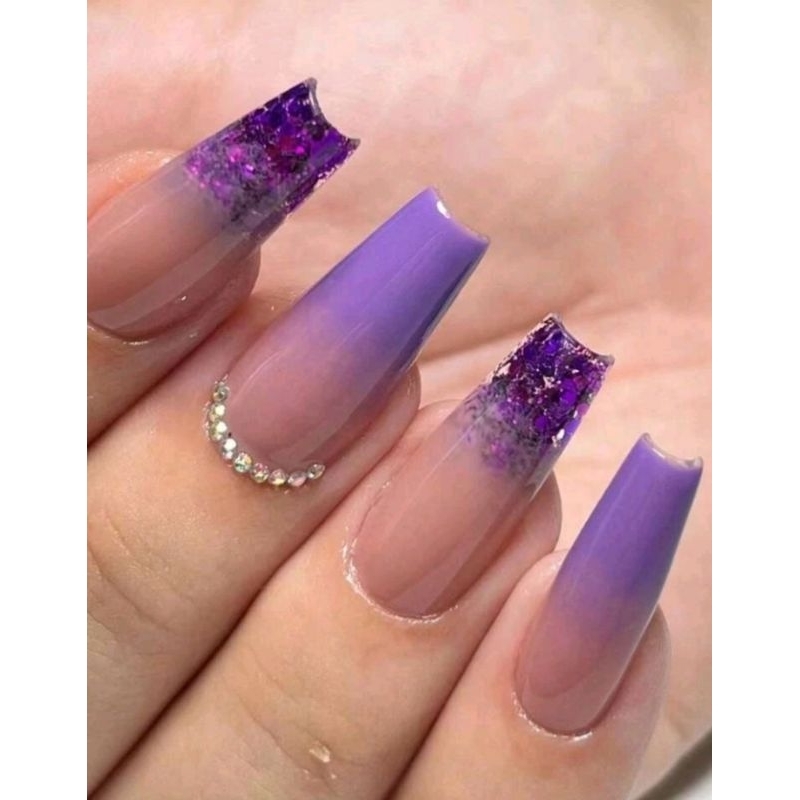 unhas decoradas roxo