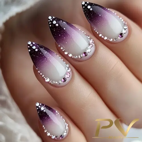 unhas decoradas roxo