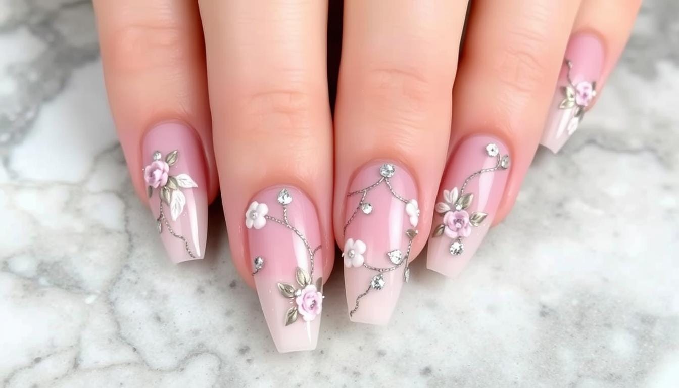 unhas de gel delicadas curtas