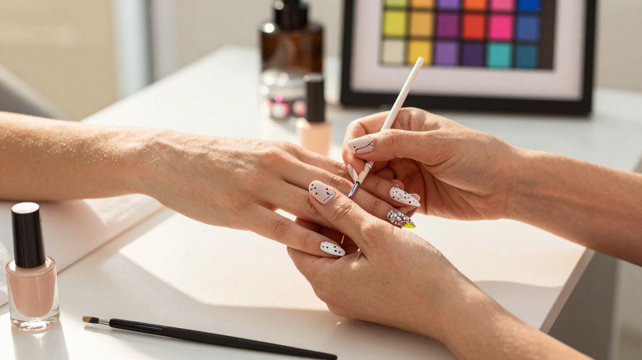 unhas simples e chiques